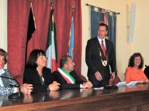 Das Rathaus und im Sitzungssaal von Greve in Chianti