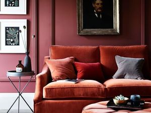 Velvet trend in the living room