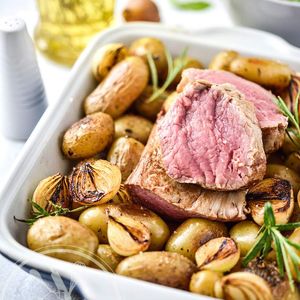 Filet mignon de veau et ses pommes de terre grenailles