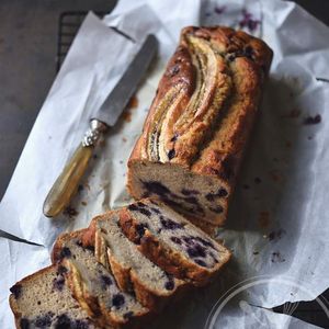 Banana bread aux myrtilles