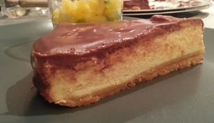Cheesecake aux agrumes et chocolat caramel