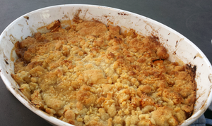 Crumble aux pommes adaptable