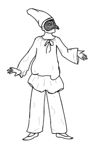 Pulcinella da colorare