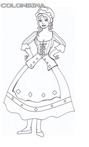Colombina disegno da scaricare