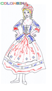 Colombina disegno da colorare