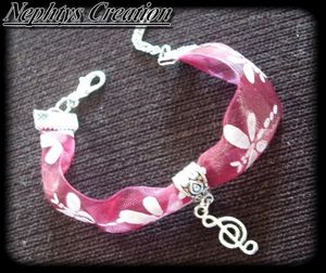 Bracelet liberty rose libellule