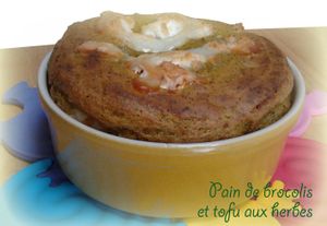 Pain de brocolis et tofu aux herbes