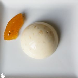 Panna cotta pêche-verveine {à la confiture L’Epicurien}