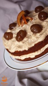 Naked carrot cake à la crème de marrons et partenariat Imbert