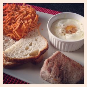 Oeuf cocotte ail et fines herbes