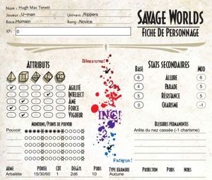 Feuille de personnage générique et éditable