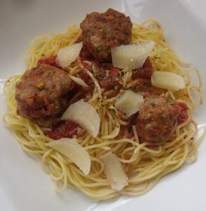 Boulettes de boeuf aux capellinis