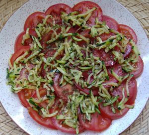 Salade de tomates et courgettes