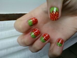 Nail art Fraises