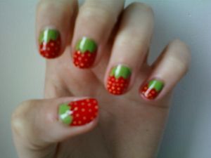 Nail art Fraises