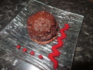 Coque vanille framboise et chocolat
