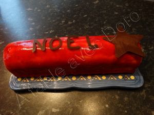 Bûche vanille fraise