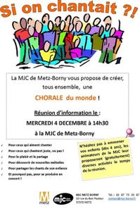 Metz Borny Création d'une chorale
