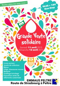 Emmaüs Peltre Grande Vente solidaire de printemps les 11 et 12 avril 2015