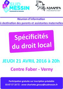 Sud Messin réunion d'information du Ram jeudi 21 avril 2016