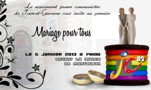 1er mariage pour tous célébré en Tarn & Garonne