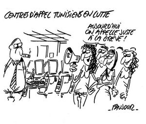 Grève dans les centres d'appel français en Tunisie