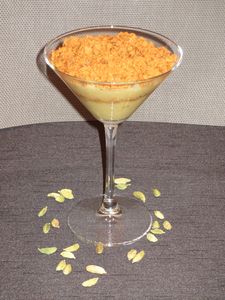 Compote de pommes à la cardamome - crumble de spéculoos