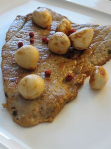Escalope de veau à l'ail confit