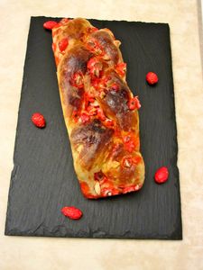 Tresse briochée aux pralines roses