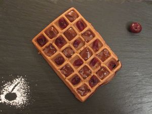 Gaufres légères chocolatées aux Griottines ®