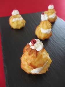 Choux au saumon et crème légère