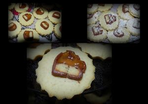 sablé aux coeurs de fondant de twix