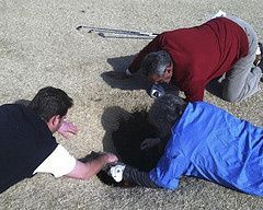 Un hombre es tragado por un pozo mientras jugaba golf.