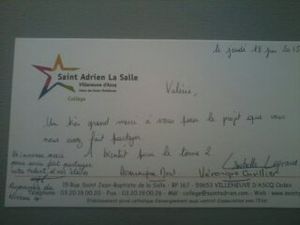 Intervention à Saint Adrien avec la 4ème 8