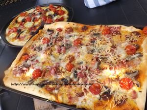 Pizza aux légumes,roquette et parmesan IG bas ou pas!