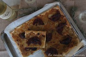 Le repas chez Béorn : Tarte aux oignons, miel et boeuf séché