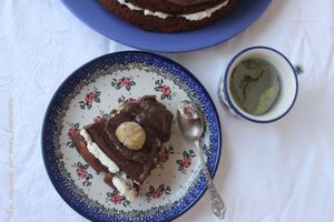Gâteau à la châtaigne et brousse de brebis: un dessert de hobbit !