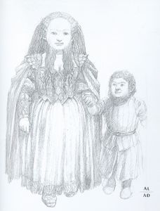 Femme et enfant du peuple nain, Alan Lee