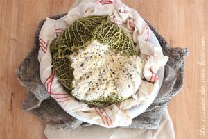 Ce que mange un hobbit : chou farci au poulet et olives