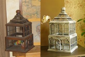 Relooking cage à oiseaux en bois