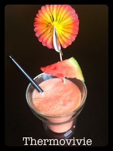 Cocktail velouté pastèque crème de coco