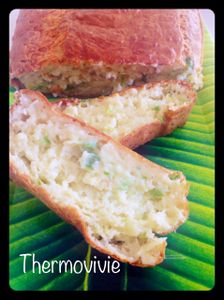 Cake crémeux chèvre courgette au thermomix