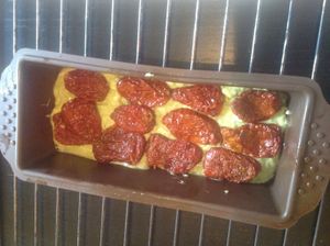 Cake au basilic et tomates séchées réalisé au thermomix