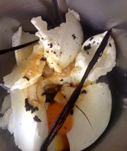 Brownie comme à New York et glace vanille au mascarpone