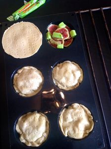Mini tatin de figue et carambar de pomme acide
