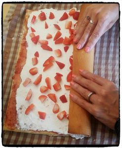 Roll Cake à la fraise