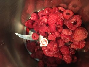 Bavarois framboise coco, recette au thermomix