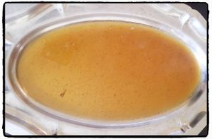 Verrine le Précieu, pain d'épices pommes et gelée de vinaigre.