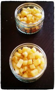 Verrine le Précieu, pain d'épices pommes et gelée de vinaigre.
