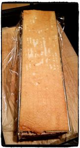 Bûche mousse coco et pâte à tartiner